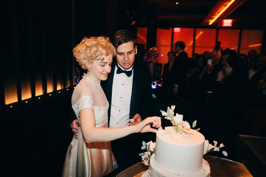 Julia Garner and Mark Foster Wedding | Wedding Dress, Venue, Outfits, Husband