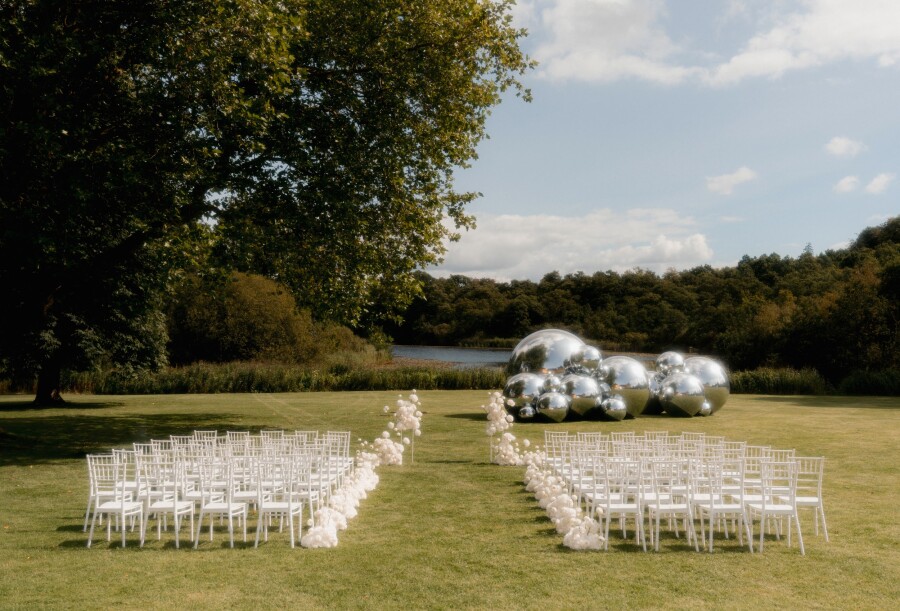 An Elegant Danish Castle Wedding with Modern Art Installations