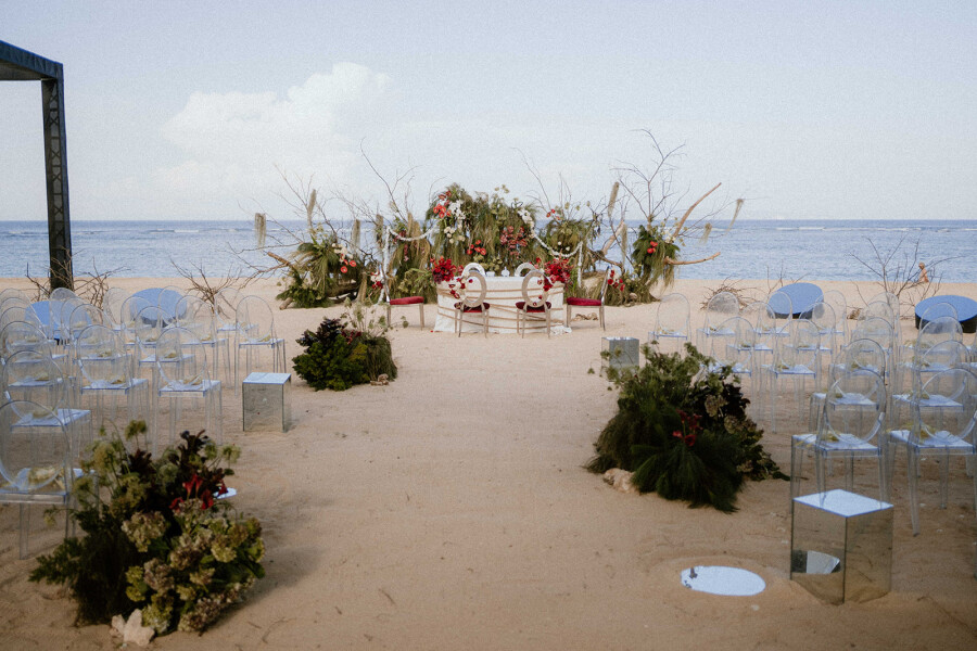 A Chic & Spiritual Bali Beach Wedding with Custom Couture and Cultural Touches