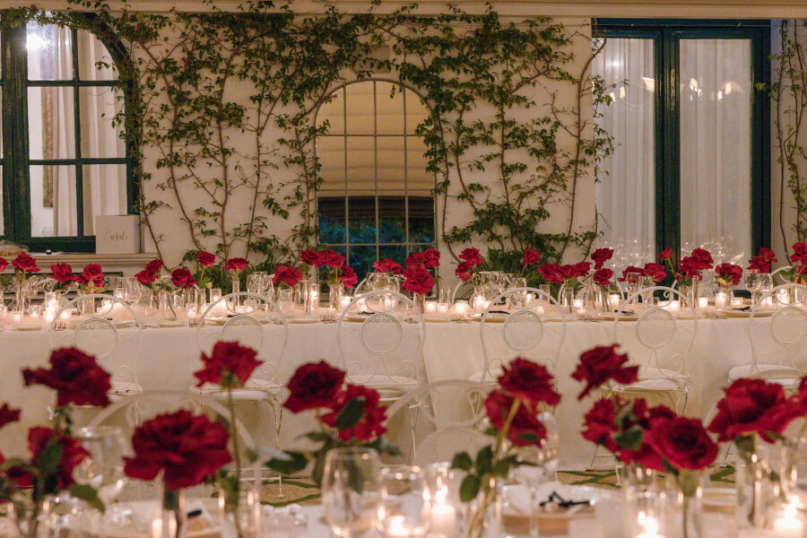 A High Fashion Wedding Laced with Red Roses on the Amalfi Coast, Italy