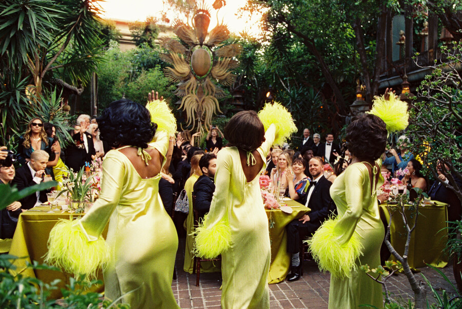 Maximalism Meets Art Deco Glamor in a Secret Garden Wedding in Hollywood