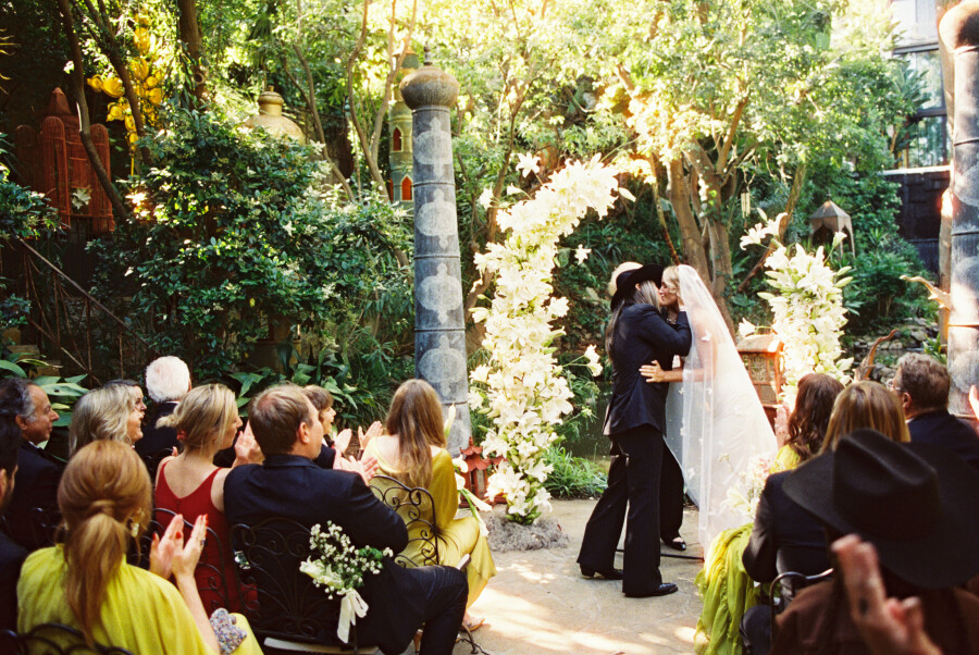 Maximalism Meets Art Deco Glamor in a Secret Garden Wedding in Hollywood