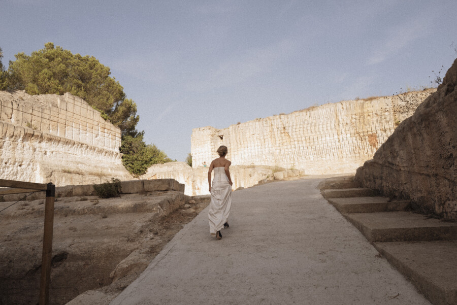 An Intimate Menorca Quarry Wedding with Avant-Garde Design, Gospel Harmonies & Vintage Bridal Looks