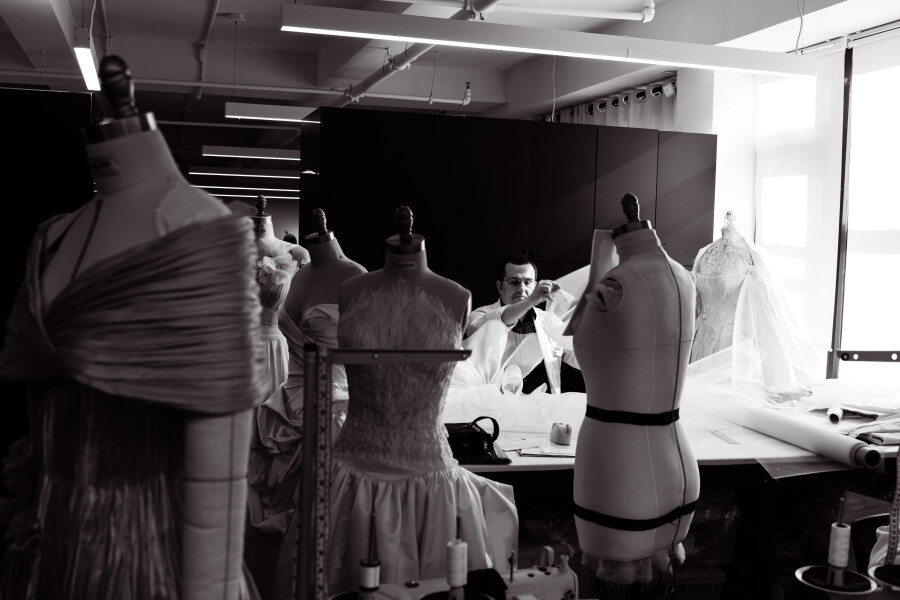 In the Atelier with House of Gilles for New York Bridal Fashion Week Fall 2026