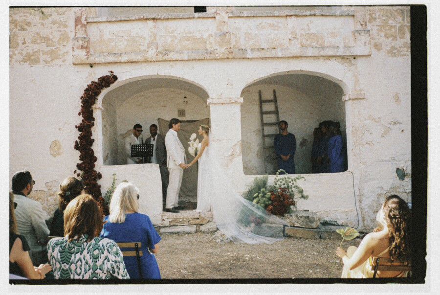 An Intimate Menorca Quarry Wedding with Avant-Garde Design, Gospel Harmonies & Vintage Bridal Looks