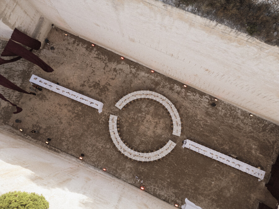 An Intimate Menorca Quarry Wedding with Avant-Garde Design, Gospel Harmonies & Vintage Bridal Looks