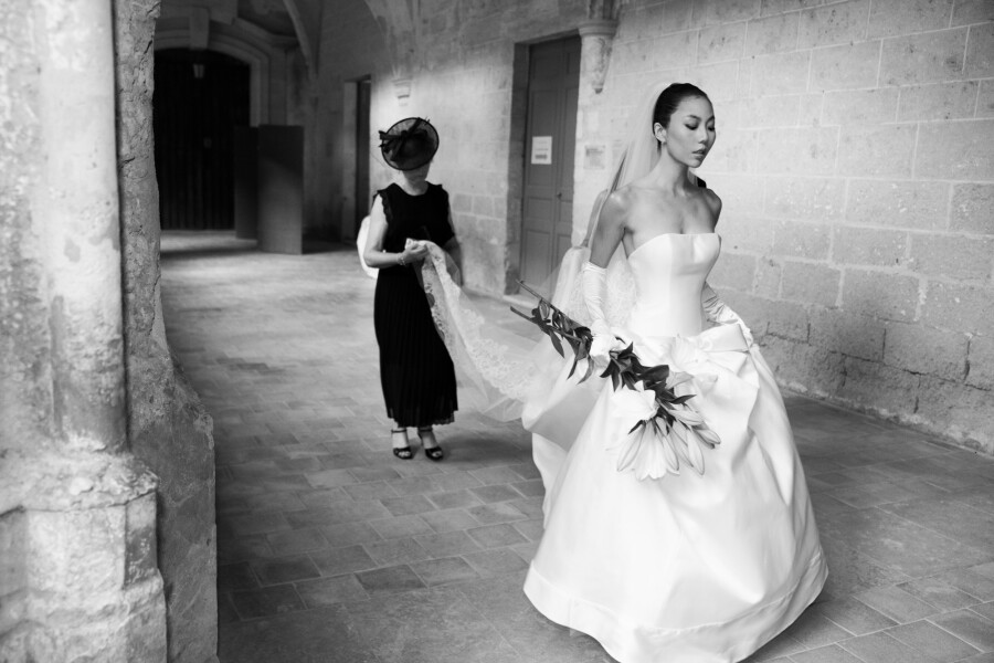 Influencer Xiayan Guo's Cinematic Abbey Wedding in Southern France