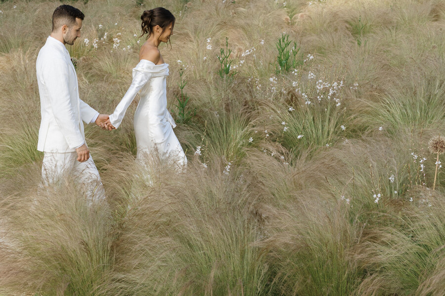 A Bold Destination Wedding in Umbria with Chartreuse Drapery & a Surprise Movie Moment