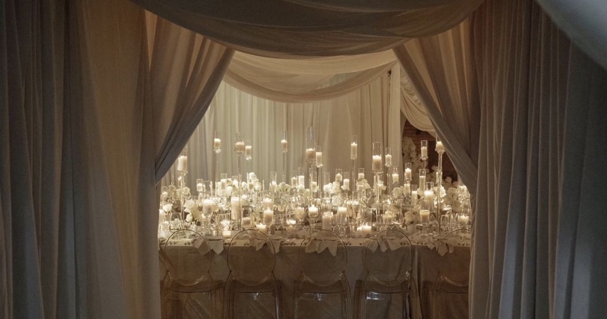 Centerpieces | Wedding Tablescape Decor With Candles
