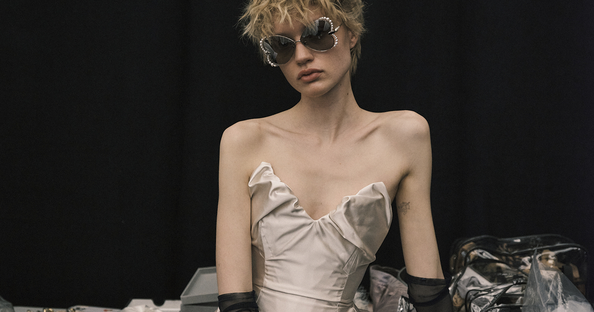 Backstage at Vivienne Westwood's Debut Bridal Runway