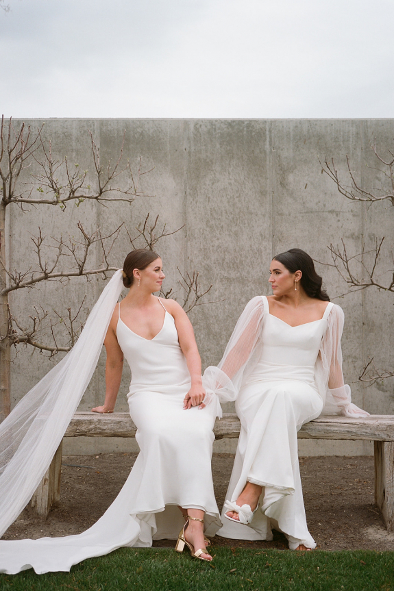 Unconventional Wedding with Sunrise Ceremony, Two Aisles and Brides in Pajamas | Interview With the Bride About Planning Details