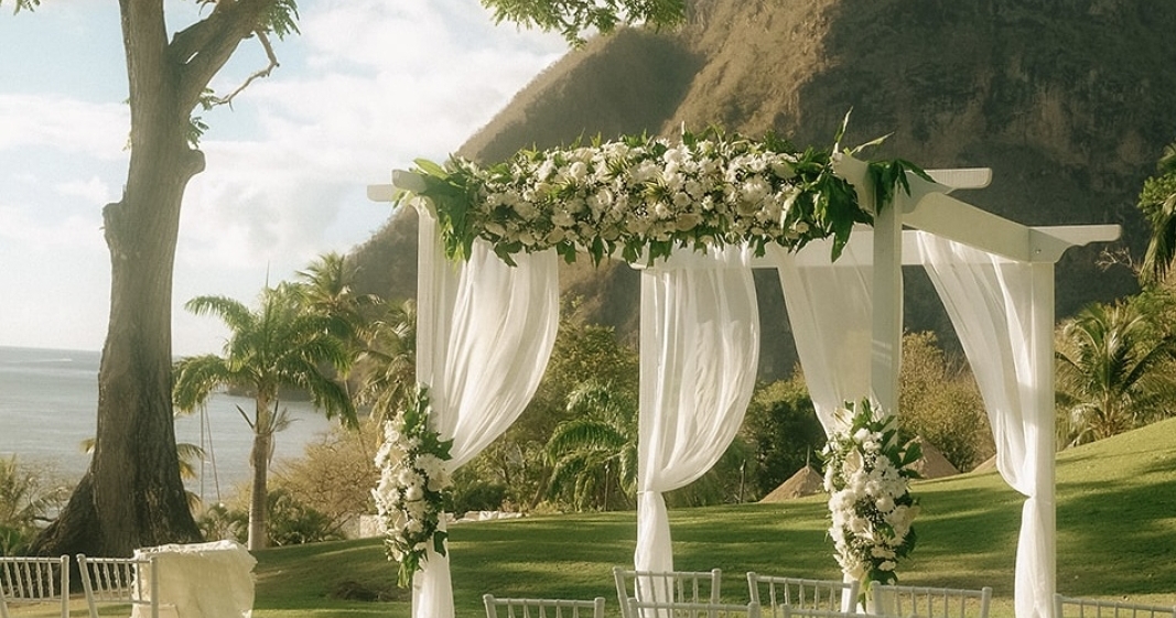 A Chic Tropical Wedding on the Shores of St. Lucia