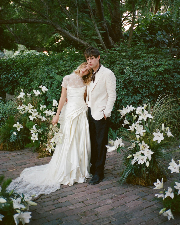 Floral Poise and Draped Drama