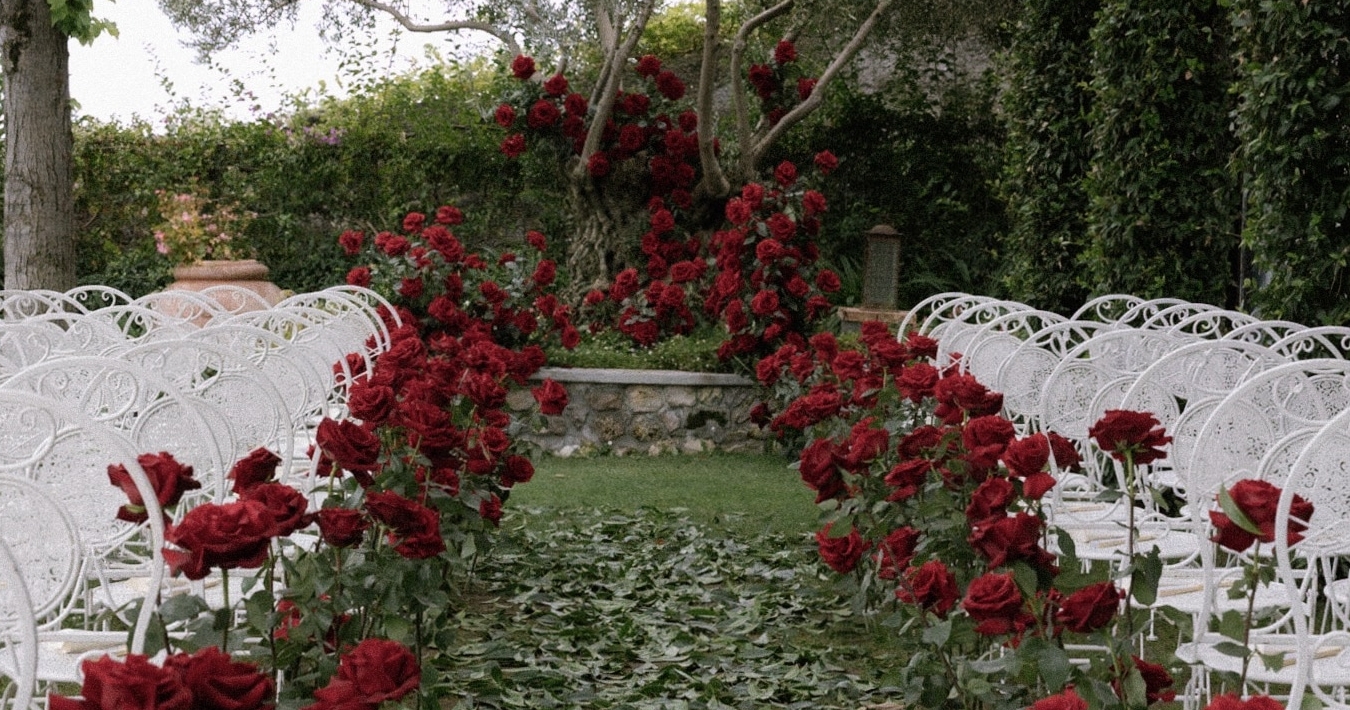 A High Fashion Wedding Laced with Red Roses on the Amalfi Coast, Italy