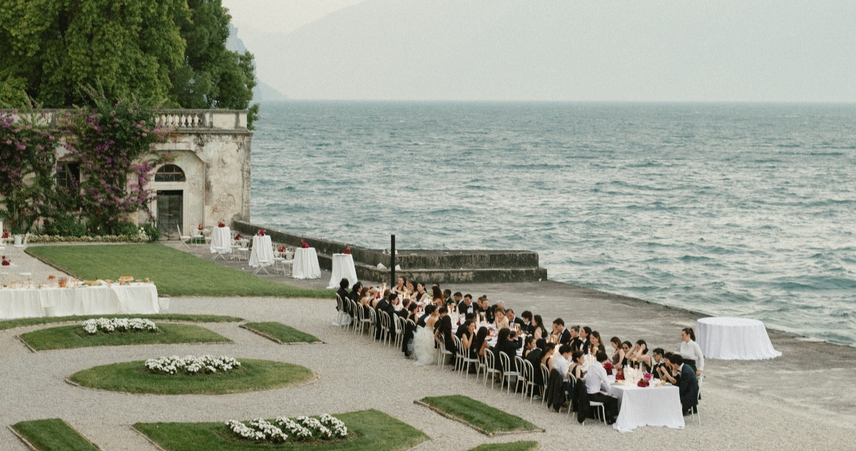 A Chic Black Tie Editorial-Inspired Wedding on Lake Garda, Italy