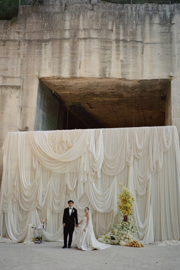 An Artistic Wedding Amongst a Hidden Stone Quarry in Provence