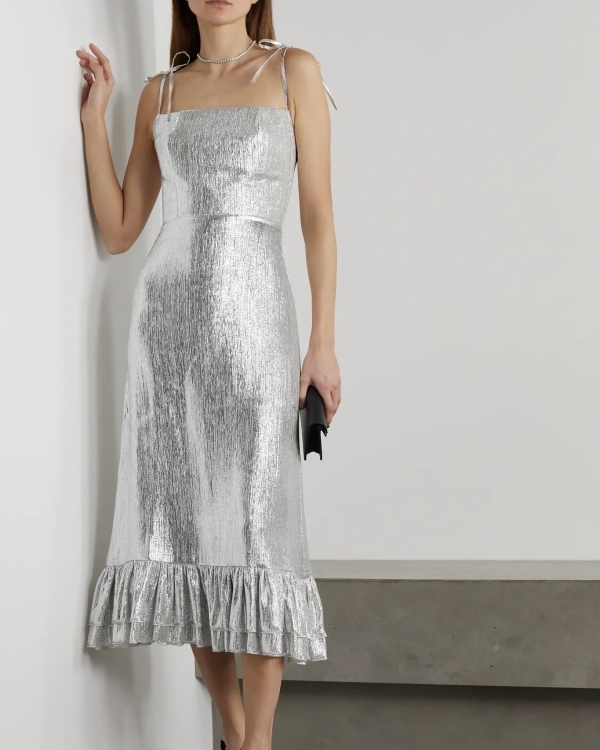 Silver Wedding Dresses | Silver Shimmer Bridal Gown | Sparkly Gray Wedding Dress