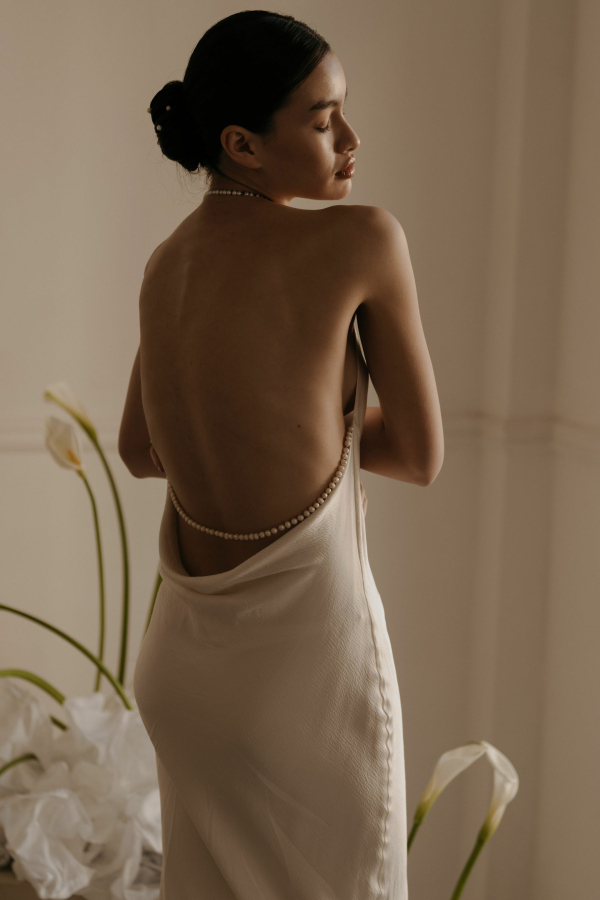 A Symphony of Silk, Light and Flowers at a Wedding Photo Shoot