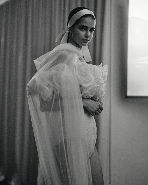 Backstage at Giambattista Valli's Debut Bridal Runway