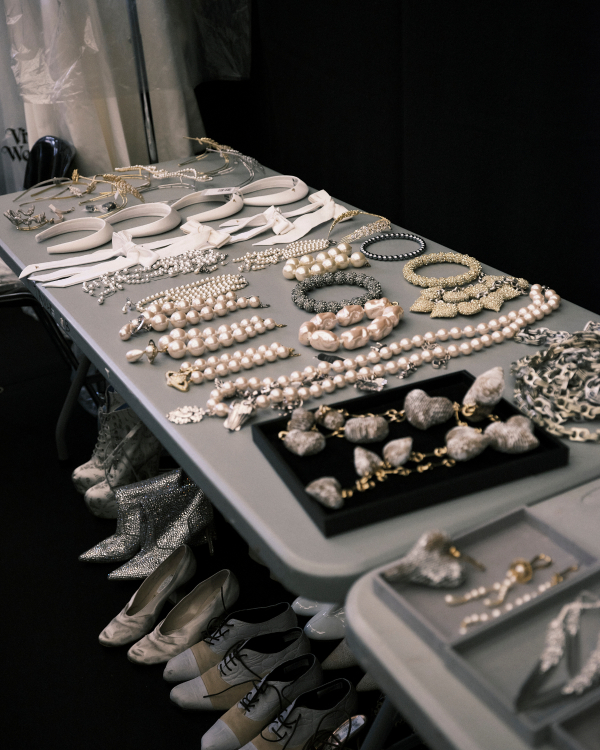 Backstage at Vivienne Westwood's Debut Bridal Runway