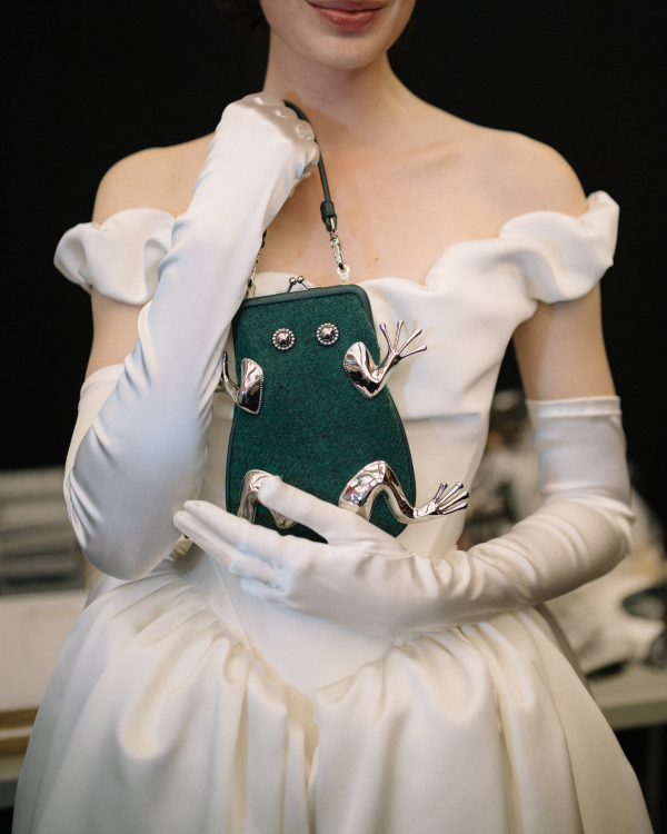 Backstage at Vivienne Westwood's Debut Bridal Runway