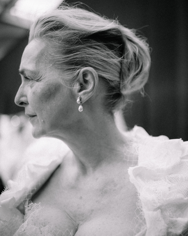 Backstage at Vivienne Westwood's Debut Bridal Runway