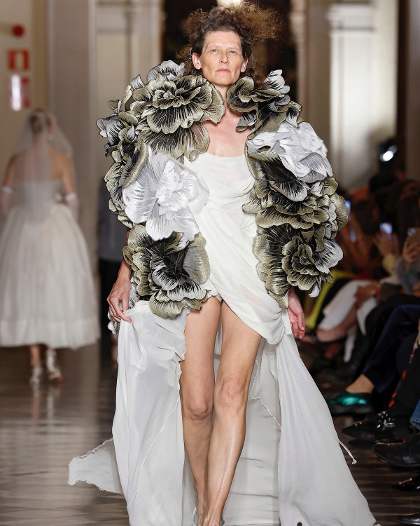 Backstage at Vivienne Westwood's Debut Bridal Runway