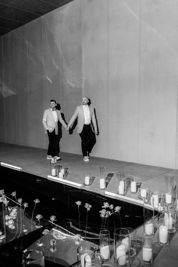 Dark and Moody Celebration in Dallas, Texas | Interview with Grooms: Dating, Engagement, and Wedding Preparation