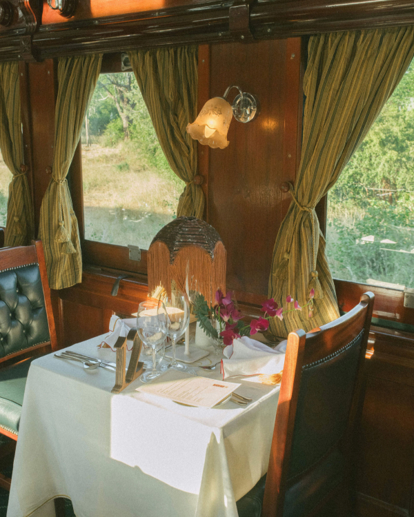 A Soulful African Destination Wedding in Zambia with Roaming Wildlife & a Luxury 1920s Steam Train