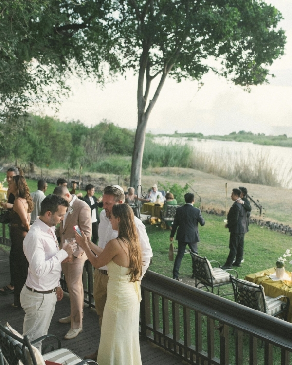 A Soulful African Destination Wedding in Zambia with Roaming Wildlife & a Luxury 1920s Steam Train