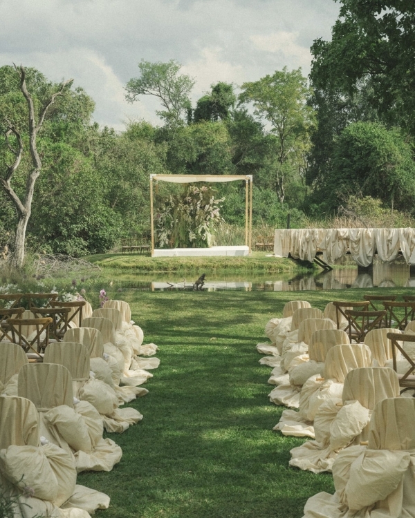 A Soulful African Destination Wedding in Zambia with Roaming Wildlife & a Luxury 1920s Steam Train