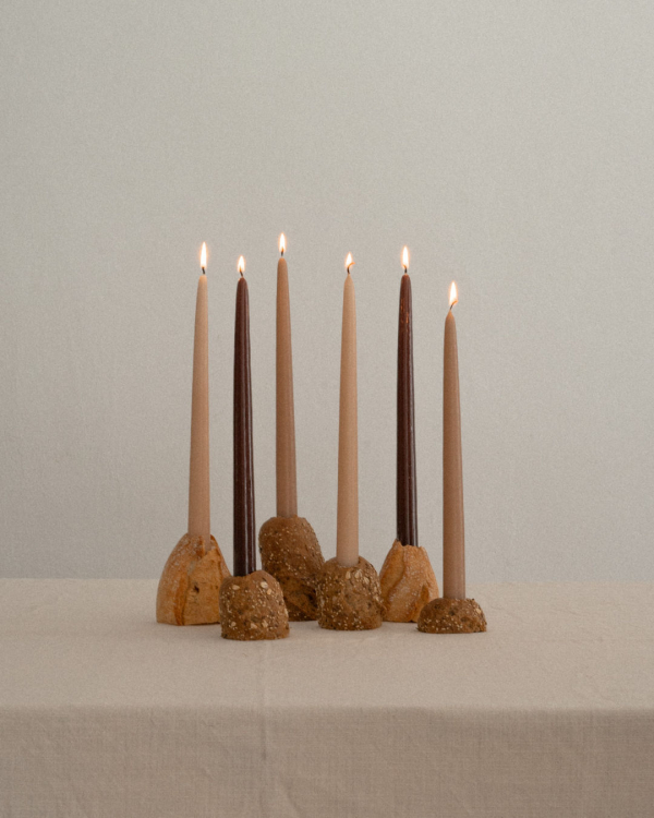 Stylish Tablescapes: Bread Candles, Flowers & Croissants