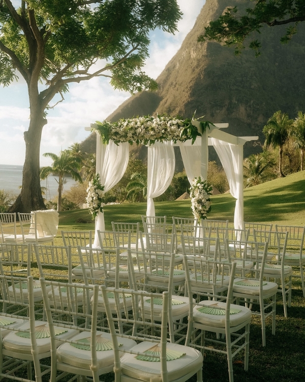 A Chic Tropical Wedding on the Shores of St. Lucia