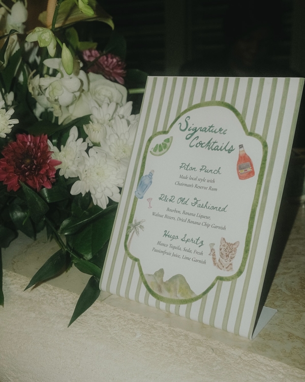 A Chic Tropical Wedding on the Shores of St. Lucia