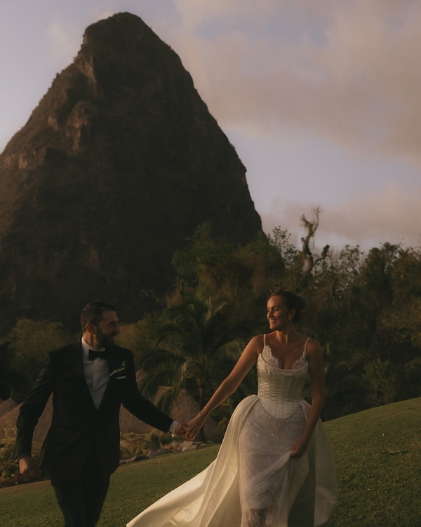 A Chic Tropical Wedding on the Shores of St. Lucia