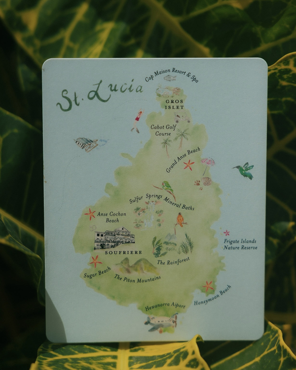 A Chic Tropical Wedding on the Shores of St. Lucia