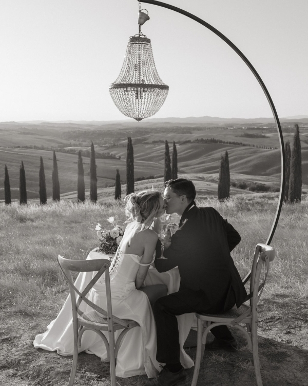 An Elevated Elopement in Tuscany with Vintage Bridal