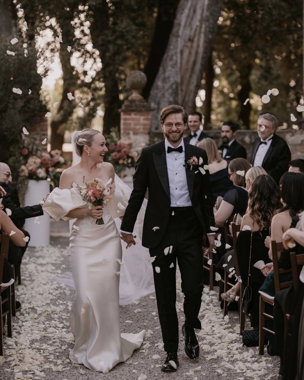 Elegant Destination Wedding in Borgo Casabianca | Mariana & Tom Outdoor Wedding Ceremony in Tuscany