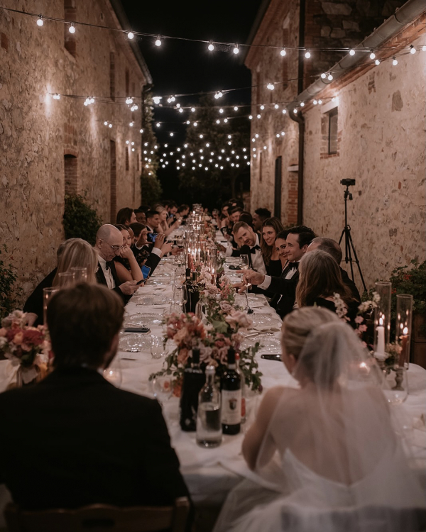 Elegant Destination Wedding in Borgo Casabianca | Mariana & Tom Outdoor Wedding Ceremony in Tuscany