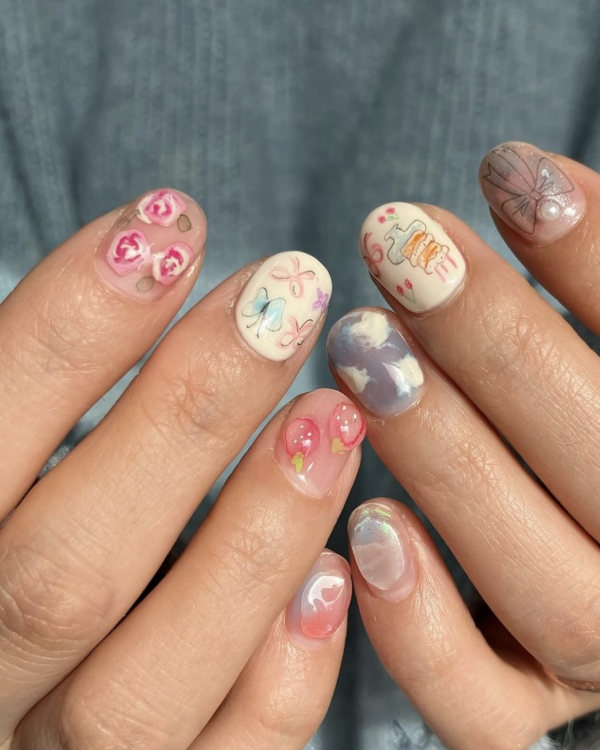 Trendy Spring Nails Ideas 2024 | Cute Springtime Fingernail Colors | Unique Gel Manicure Art Designs