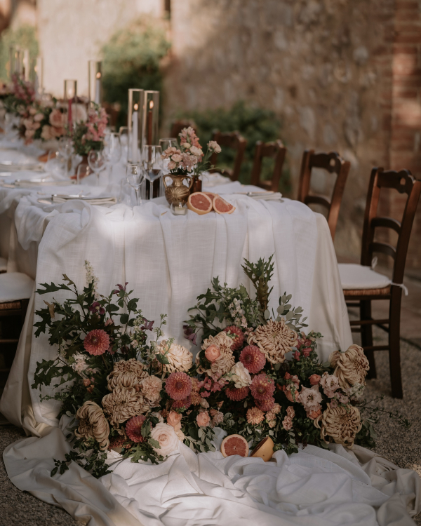 Elegant Destination Wedding in Borgo Casabianca | Mariana & Tom Outdoor Wedding Ceremony in Tuscany