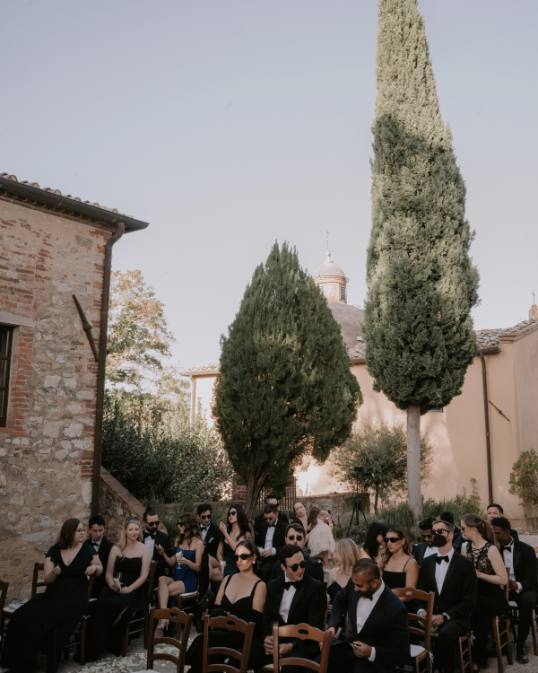 Elegant Destination Wedding in Borgo Casabianca | Mariana & Tom Outdoor Wedding Ceremony in Tuscany