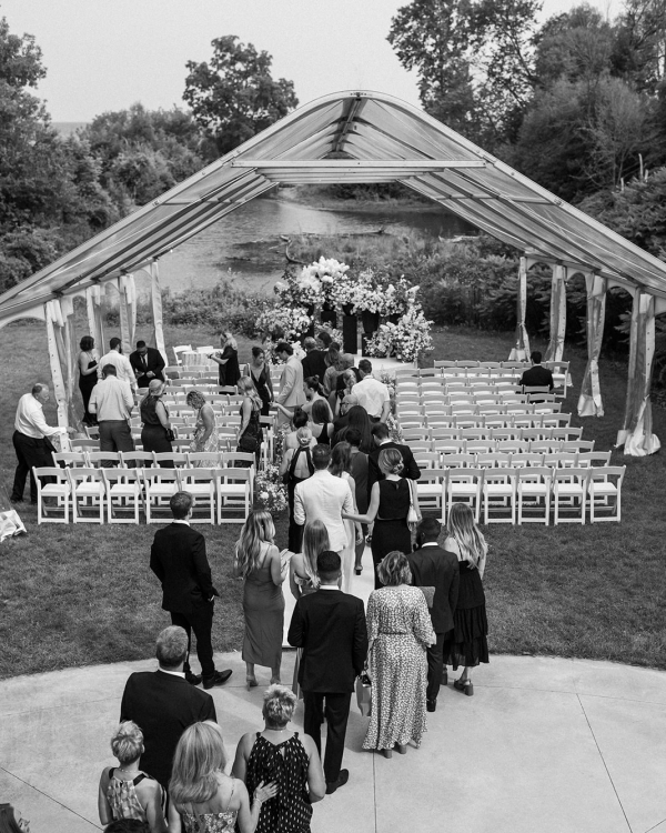 Wedding at the Harding Waterfront Estate | Claire and Lawson Garden Marriage Ceremony