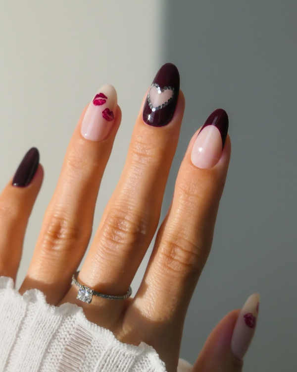 30 Trendy Valentine's Day Nail Designs to Try in 2025 | Valentine's Day Nail Designs | Pink, Red and Glitter Nails | Cool Manicure Ideas For Women