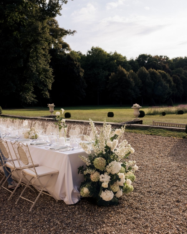 An Intimate Parisian Wedding Amidst an Elegant Château Garden