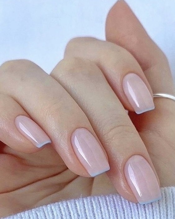 26 French Manicure Ideas | Summer French Tips Designs | White Nails & With Color | Diagonal French