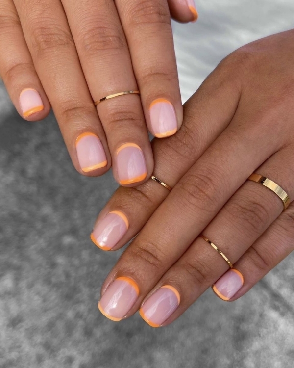 26 French Manicure Ideas | Summer French Tips Designs | White Nails & With Color | Diagonal French