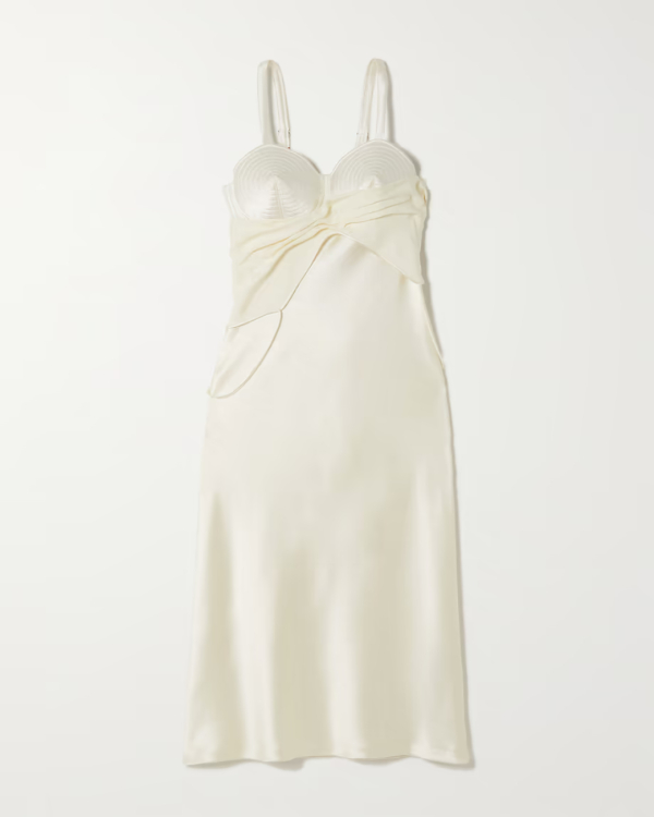 Top 11 Silk Bridal Gowns | Danielle Frankel Sasha | Summer White Silk Dresses for Weddings