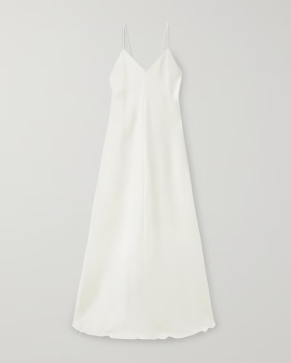 Top 11 Silk Bridal Gowns | Danielle Frankel Sasha | Summer White Silk Dresses for Weddings