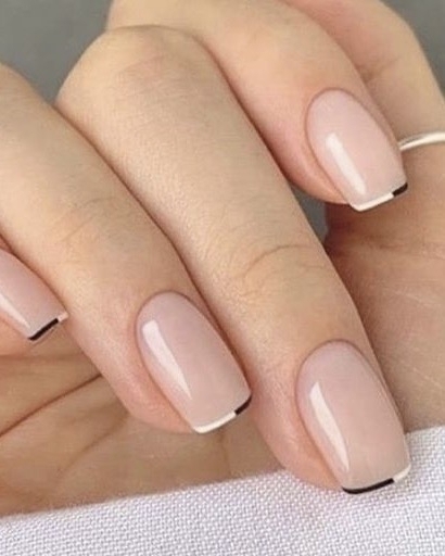 26 French Manicure Ideas | Summer French Tips Designs | White Nails & With Color | Diagonal French